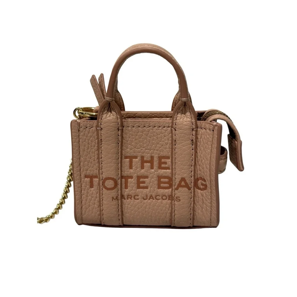 Marc Jacobs The Leather Nano Tote Bag Charm Rose
